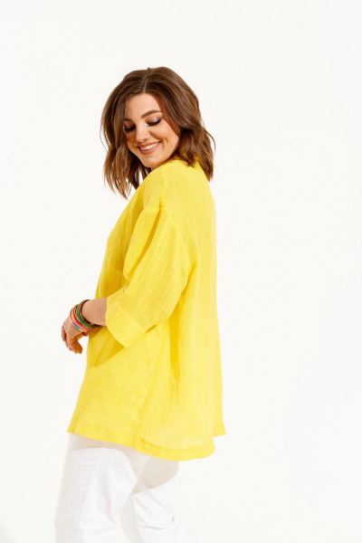 Блуза, брюки ELLETTO 5145 желтый-белый - фото 3