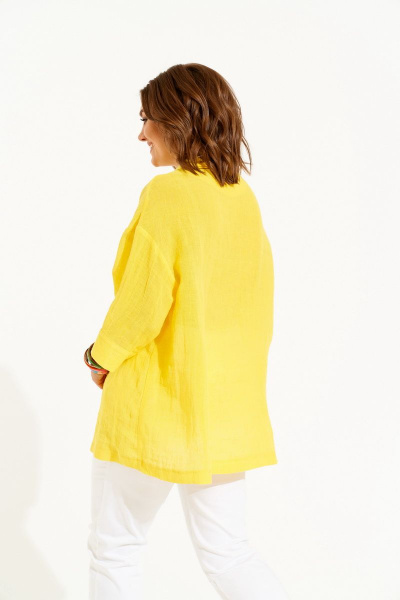 Блуза, брюки ELLETTO 5145 желтый-белый - фото 2