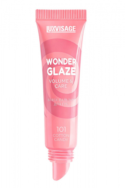 Блеск для губ LUXVISAGE WONDER GLAZE volume & care 101 COTTON CANDY - фото 2