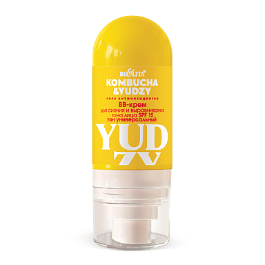 Крем для лица Belita Kombucha & Yudzy-BB-крем для сияния и выравнивания тона лица SPF15, то - фото 1