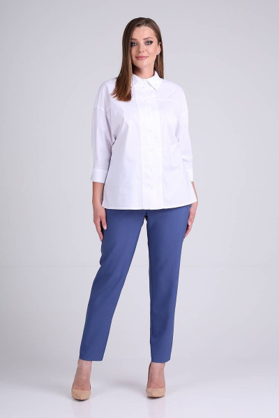 Блуза, брюки, жилет ELGA 13-713 синий - фото 2