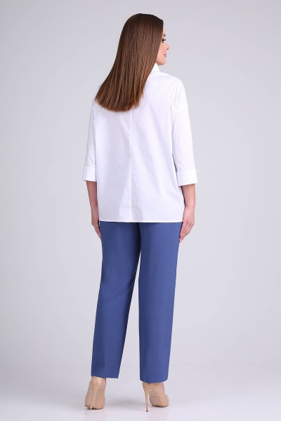 Блуза, брюки, жилет ELGA 13-713 синий - фото 4