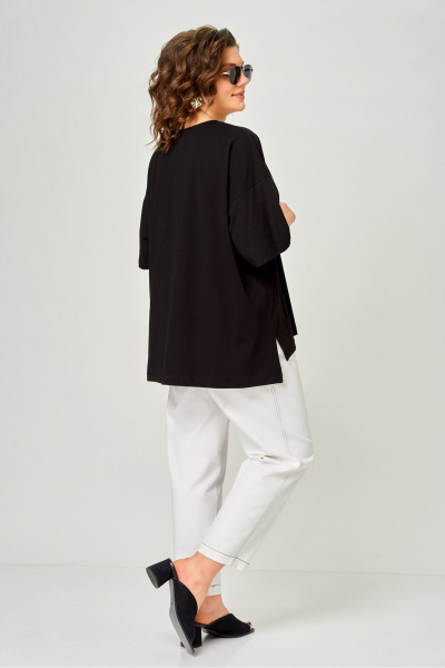 Джемпер LARINI 083 черный_белый_зебра - фото 8