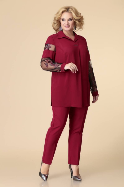 Блуза, брюки Romanovich Style 2-2079 бордо - фото 2