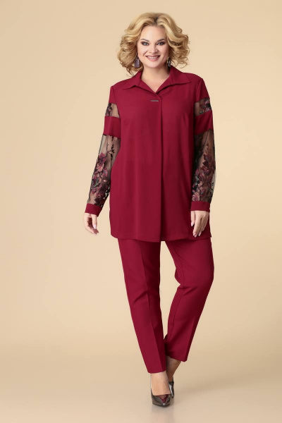 Блуза, брюки Romanovich Style 2-2079 бордо - фото 1