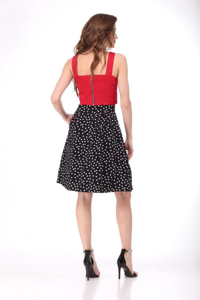 Топ, юбка AMORI 1776 красный+черный - фото 2