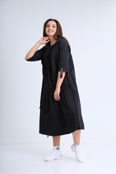 Платье MALI 421-057 черный - фото 2