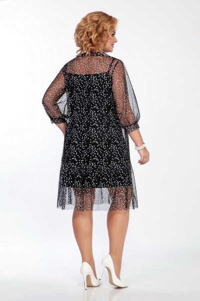 Платье LaKona 1402 черно-белый - фото 3