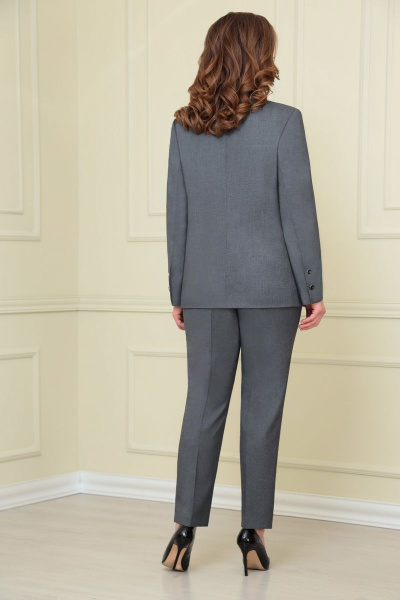 Блуза, брюки, жакет VOLNA 1205 серый-терракот - фото 4