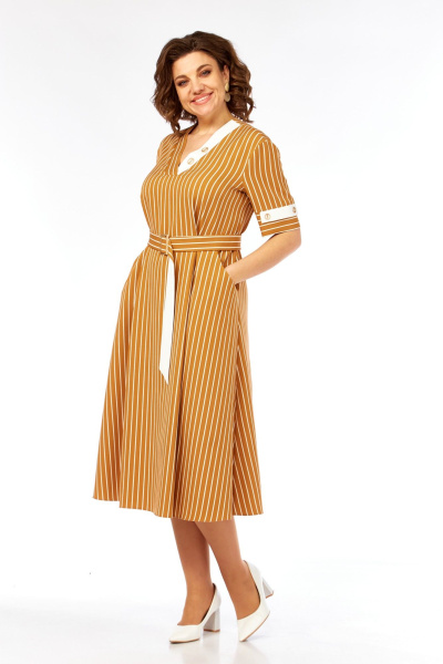 Платье Moda Versal П-2642 горчица - фото 1