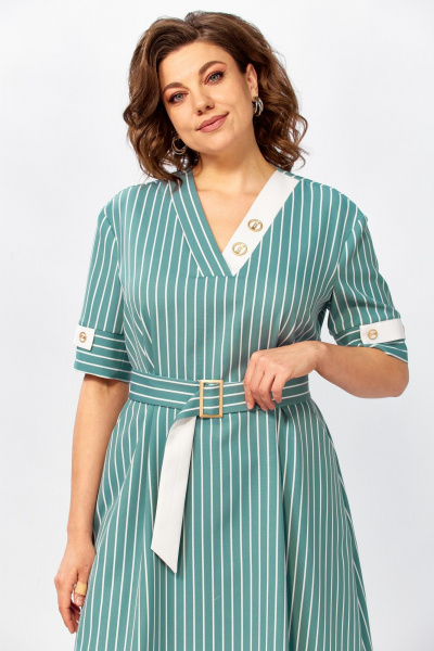 Платье Moda Versal П-2642 серо-бирюзовый - фото 3