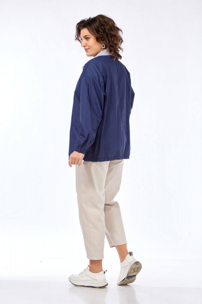 Блуза, брюки, ветровка Lady Style Classic 2968/1 темно-синий_с_бежевым - фото 6