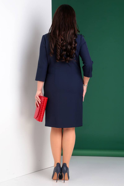 Платье Liona Style 676 темно-синий - фото 2