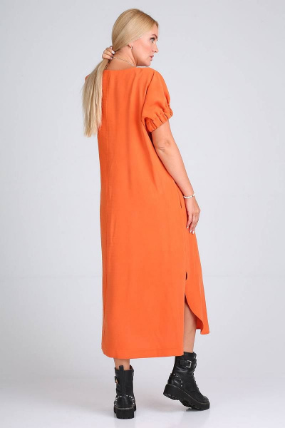 Платье FloVia 4097 оранжевый - фото 4