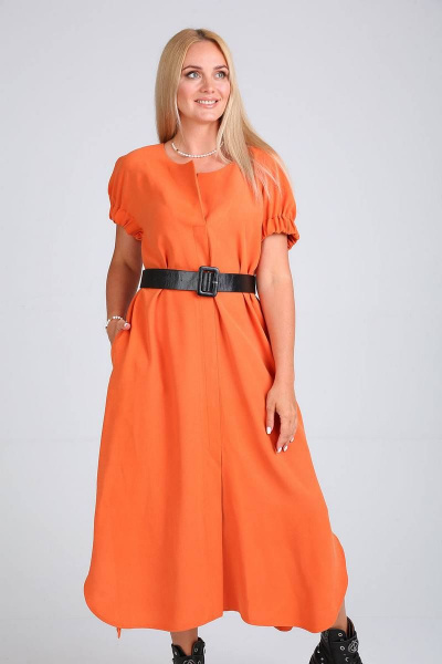 Платье FloVia 4097 оранжевый - фото 7