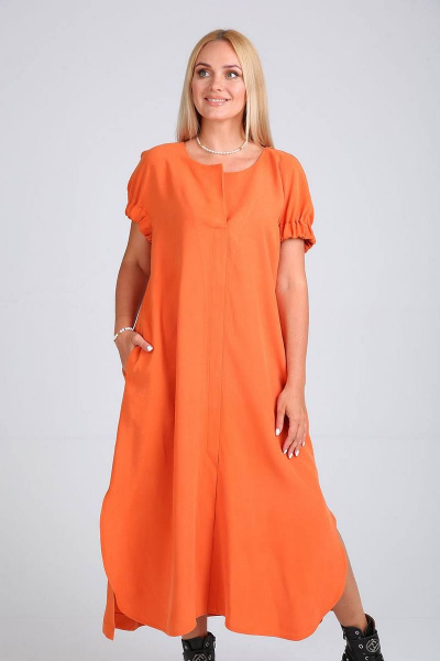 Платье FloVia 4097 оранжевый - фото 3