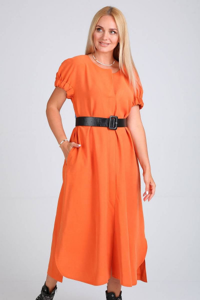 Платье FloVia 4097 оранжевый - фото 6