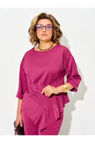 Блуза, брюки Liliana 1556 сочный_бургунди - фото 3