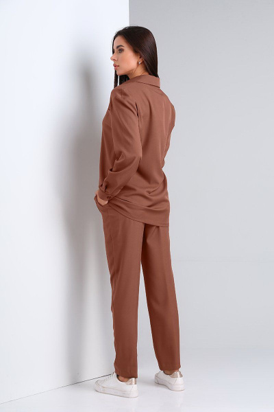 Блуза, брюки Andrea Fashion AF-169 коричневый - фото 2