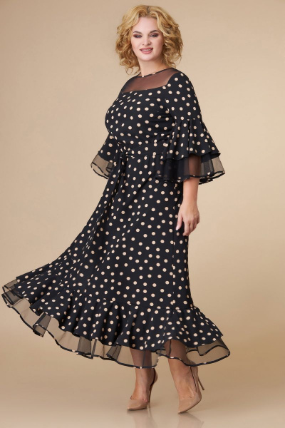 Платье Svetlana-Style 1593 черный+горох - фото 2