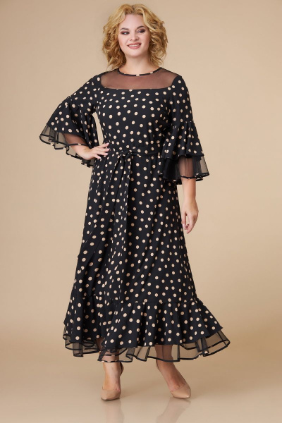 Платье Svetlana-Style 1593 черный+горох - фото 1