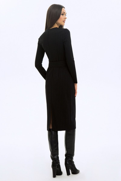 Платье LaVeLa L10189 черный/полоска - фото 2