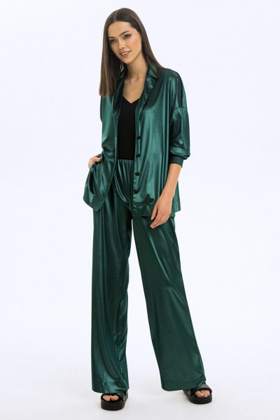 Блуза, брюки LaVeLa L40042 зеленый - фото 1