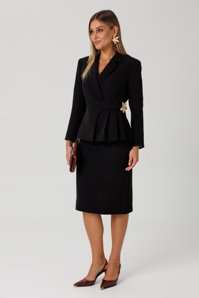 Жакет, юбка Ambera Style 2173-1 черный - фото 3