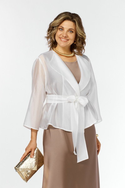 Блуза, платье Alani Collection 2433 молоко+золото - фото 16