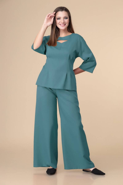 Блуза, брюки Romanovich Style 2-2200 темная_бирюза - фото 2
