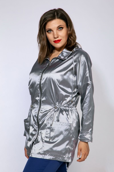 Куртка ANASTASIA MAK 876 серебряный - фото 2