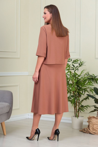 Блуза, юбка ANASTASIA MAK 885 коричневый - фото 3