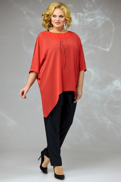 Блуза, брюки, майка Angelina & Сompany 581/1 красный - фото 3