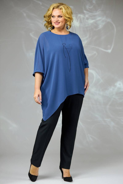 Блуза, брюки, майка Angelina & Сompany 581/2 синий - фото 6
