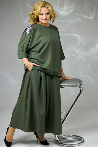 Блуза, юбка Angelina & Сompany 332 зеленый - фото 10