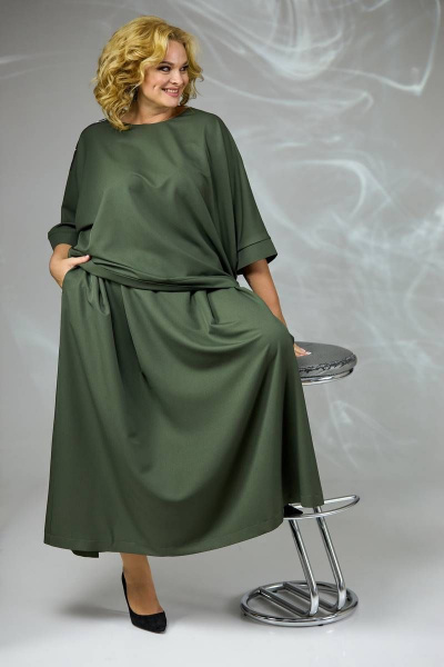 Блуза, юбка Angelina & Сompany 332 зеленый - фото 9