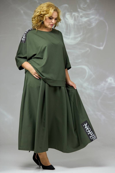 Блуза, юбка Angelina & Сompany 332 зеленый - фото 7
