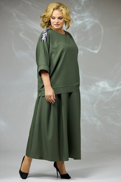Блуза, юбка Angelina & Сompany 332 зеленый - фото 6