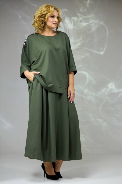 Блуза, юбка Angelina & Сompany 332 зеленый - фото 5