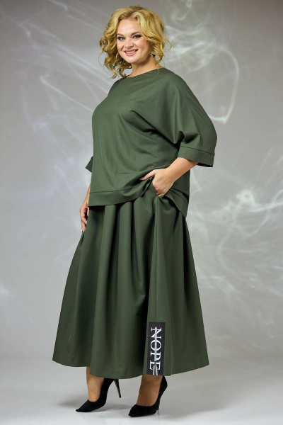 Блуза, юбка Angelina & Сompany 332 зеленый - фото 4