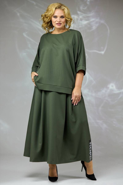 Блуза, юбка Angelina & Сompany 332 зеленый - фото 2