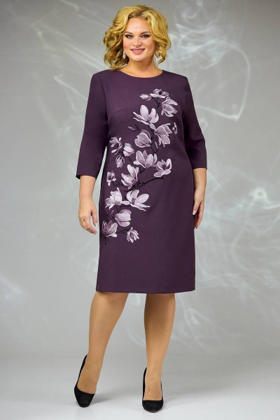 Платье Angelina & Сompany 586 т.фиолетовый - фото 1