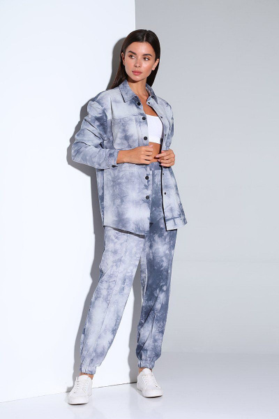 Блуза, брюки Andrea Fashion AF-157 синий - фото 1