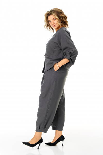 Брюки, жакет Michel chic 1436/1 графитовый_атлас - фото 7
