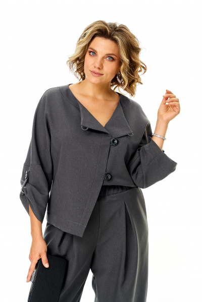 Брюки, жакет Michel chic 1436/1 графитовый_атлас - фото 4