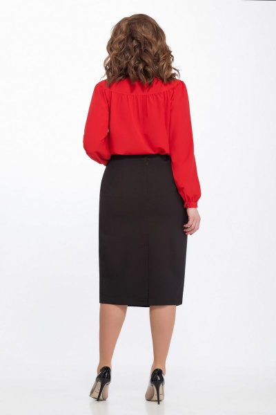 Блуза, юбка TEZA 133 красный-черный - фото 2