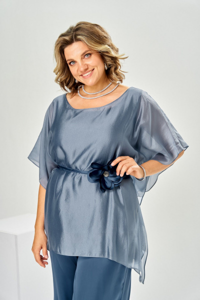 Блуза, брюки Romanovich Style 2-2943 сизый - фото 7