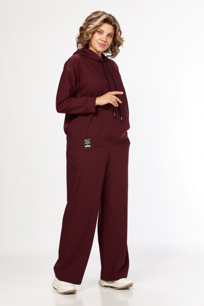 Брюки, толстовка SVT-fashion 634 бордо - фото 2