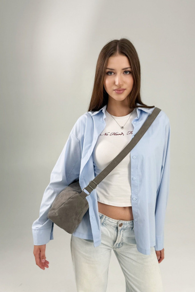 Сумка MT.Style Chloe2 grey-velour - фото 7