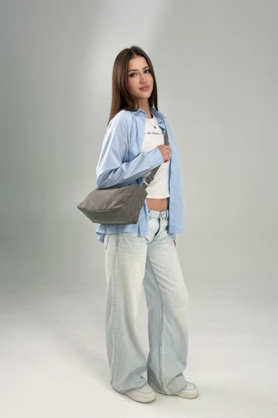 Сумка MT.Style Chloe2 grey-velour - фото 6